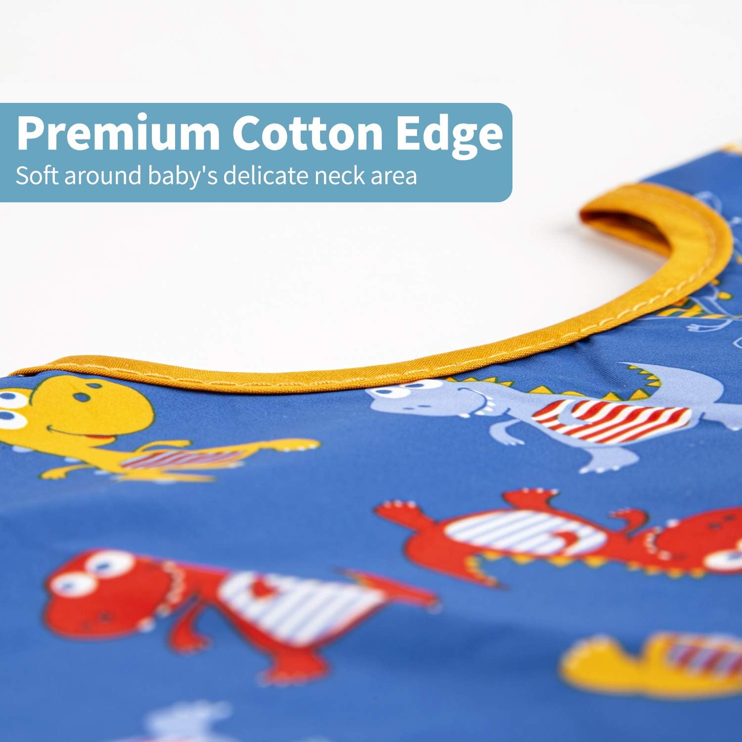 Baby Noah Toddler Bib with Sleeves and Crumb Catcher | Stain and Odor Resistance Play Smock Apron 6-24 Months - Image 6